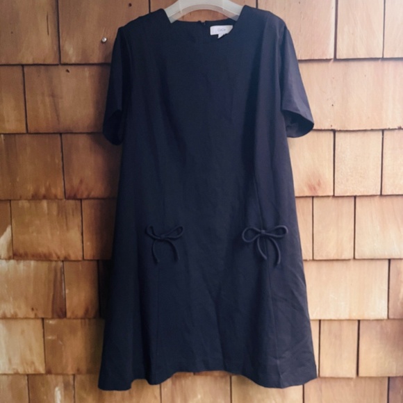 CeCe Black Bow Detail A-Line Plus Size Casual Career Dress 18W - Picture 2 of 10